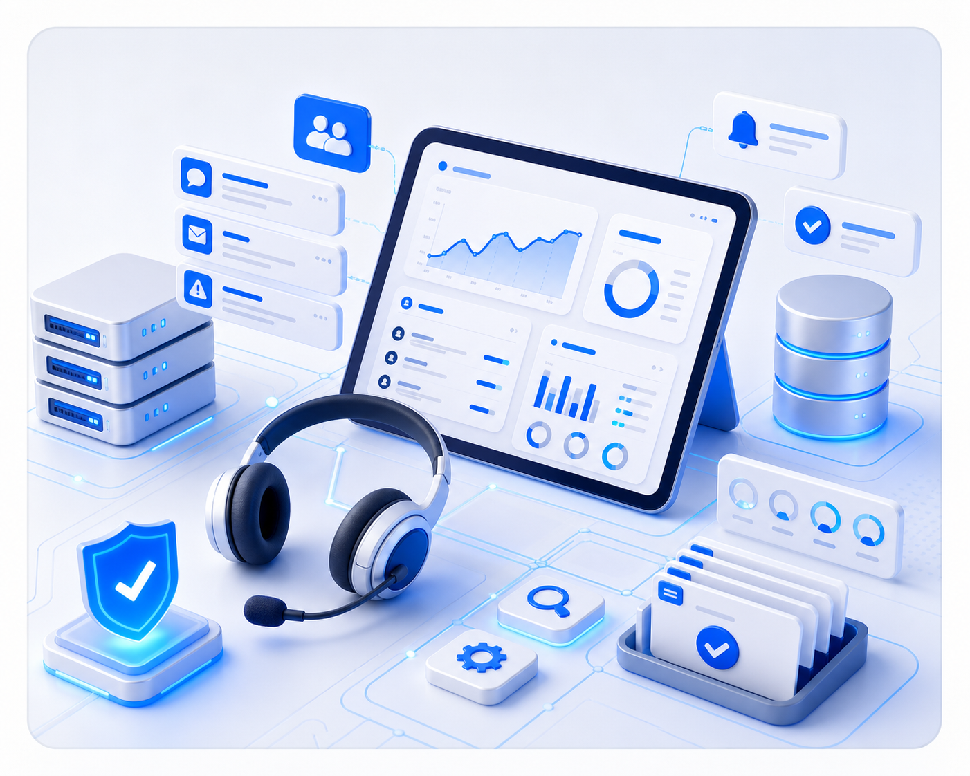 Application support and monitoring illustration